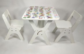 Детский растущий стол-парта и два стула Я САМ "Умка-Дуо" (Алфавит) в Нефтекамске - neftekamsk.mebel-74.com | фото