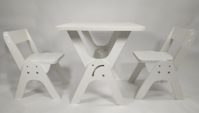 Детский растущий стол-парта и два стула Я САМ "Умка-Дуо" (Белый) в Нефтекамске - neftekamsk.mebel-74.com | фото