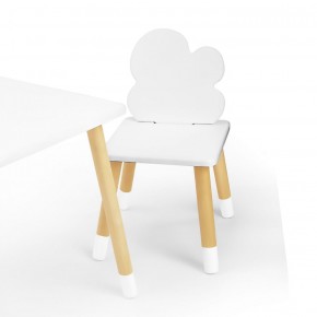 Комплект детской мебели стол и два стула Облачко (Белый/Белый/Береза) в Нефтекамске - neftekamsk.mebel-74.com | фото