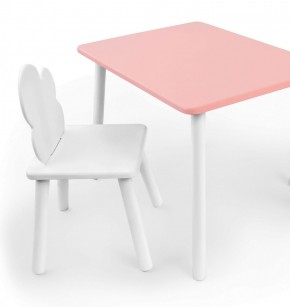 Комплект детской мебели стол и стул Облачко (Розывый/Белый/Белый) в Нефтекамске - neftekamsk.mebel-74.com | фото