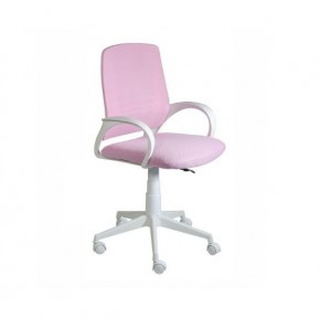 Кресло Ирис White сетка/ткань розовая в Нефтекамске - neftekamsk.mebel-74.com | фото