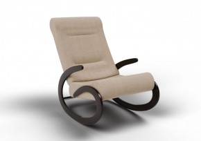 Кресло-качалка Мальта 10-Т-П (ткань/венге) ПЕСОК в Нефтекамске - neftekamsk.mebel-74.com | фото