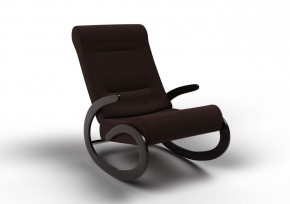 Кресло-качалка Мальта 10-Т-Ш (ткань/венге) ШОКОЛАД в Нефтекамске - neftekamsk.mebel-74.com | фото