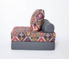 Кресло-кровать-пуф бескаркасное Прайм (мехико серый-графит) в Нефтекамске - neftekamsk.mebel-74.com | фото
