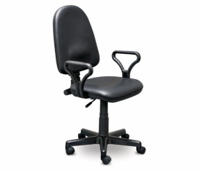 Кресло офисное Престиж+ (черный кожзам PV-1) г/п 140/ПВМ/ гольф в Нефтекамске - neftekamsk.mebel-74.com | фото
