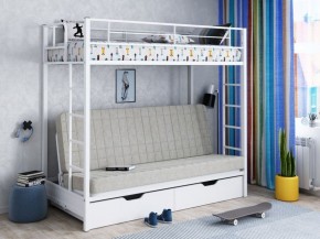 Кровать двухъярусная с диваном "Мадлен-ЯЯ" с ящиками в Нефтекамске - neftekamsk.mebel-74.com | фото