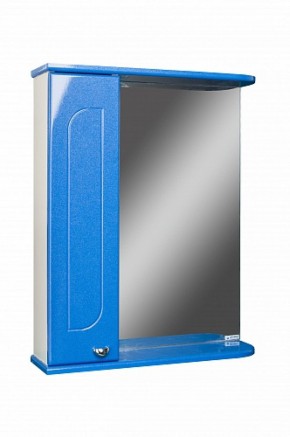 Шкаф-зеркало Радуга Синий металлик 55 левый АЙСБЕРГ (DA1129HZR) в Нефтекамске - neftekamsk.mebel-74.com | фото