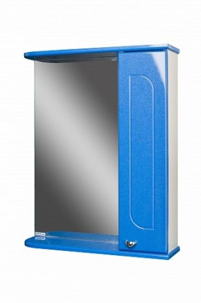 Шкаф-зеркало Радуга Синий металлик 55 правый АЙСБЕРГ (DA1129HZR) в Нефтекамске - neftekamsk.mebel-74.com | фото