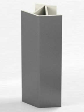 Угловое соединение для цоколя 135 гр. h100 мм (Алюминий, Белый, Черный, Сонома) в Нефтекамске - neftekamsk.mebel-74.com | фото